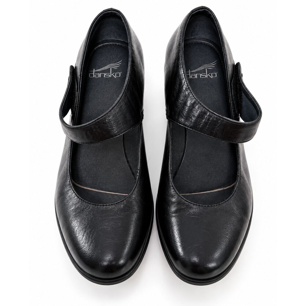 DANSKO Bess Kidskin Mary Jane Pumps Womens Black Leather Shoes Sz 41/10.5 - Picture 1 of 10